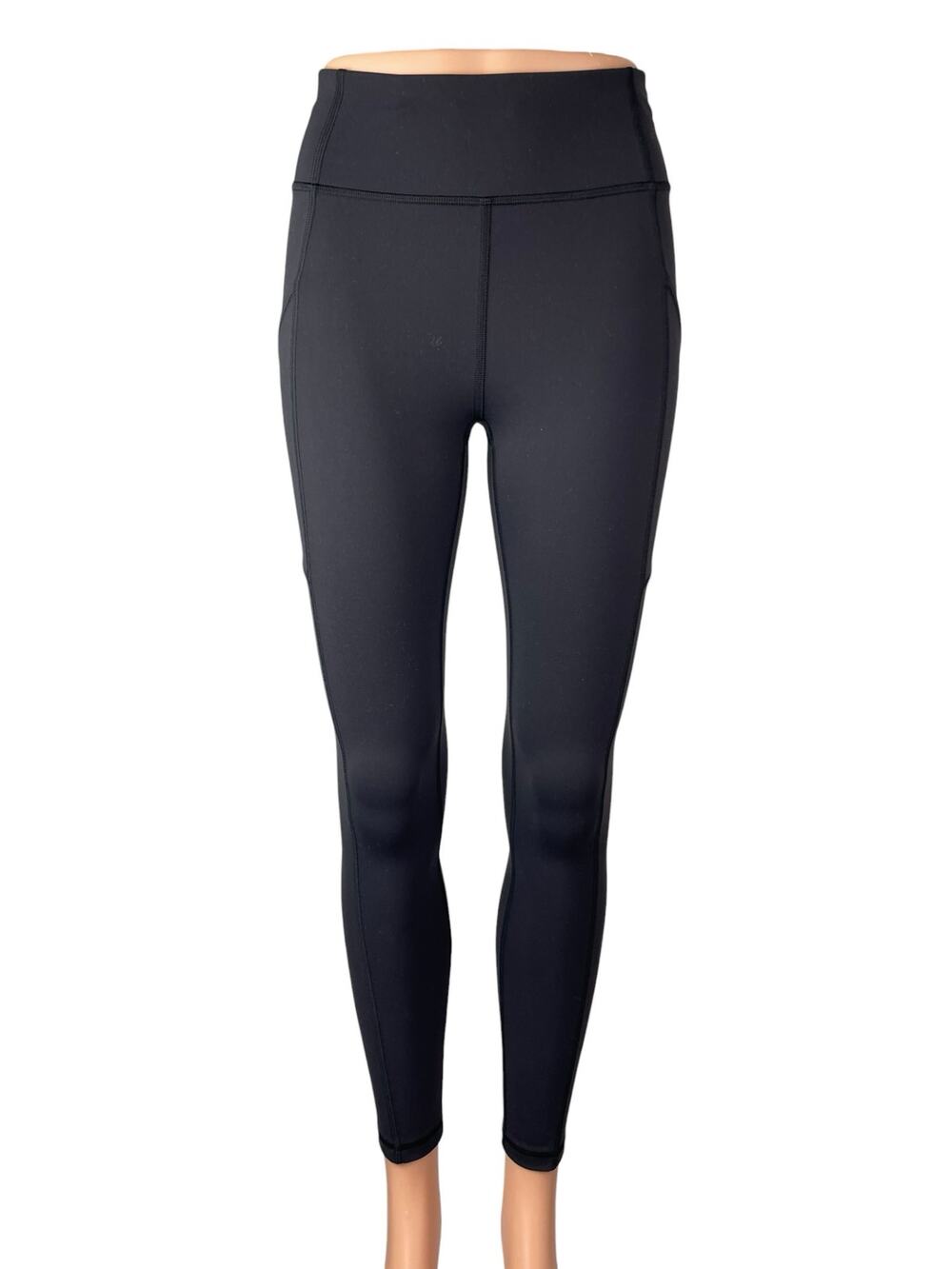 Lululemon Womens Gray High Rise Skinny Yoga Athletic Activewear Leggings Pants 4
